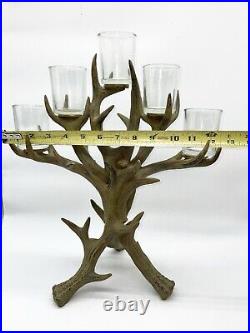 Pottery Barn Like Antler Hurricane 5 Candle Holder Decor Christmas Centerpiece Pottery Barn Like Antler Hurricane 5 Candle Holder Decor Christmas Centerpiece