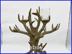 Pottery Barn Like Antler Hurricane 5 Candle Holder Decor Christmas Centerpiece Pottery Barn Like Antler Hurricane 5 Candle Holder Decor Christmas Centerpiece
