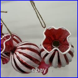 Pottery Barn Mercury Candy Ornament, Red Lot Of 6