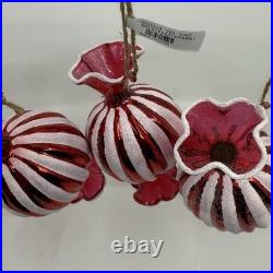 Pottery Barn Mercury Candy Ornament, Red Lot Of 6