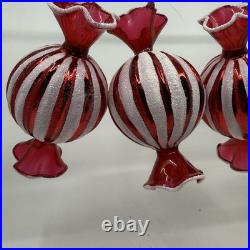 Pottery Barn Mercury Candy Ornament, Red Lot Of 6