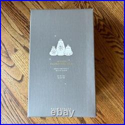 Pottery Barn Nordic Snowflake NIB Red Holiday Bells Set Of 3 Christmas Decor