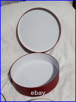 Pottery Barn Nostalgic Santa Christmas Village Dinner Plates Set Of 4 In Box