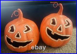 Pottery Barn Orange jack o lantern pumpkin Candle Luminary Halloween