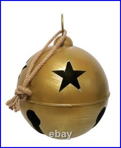 Pottery Barn Oversized Gold Bell 20 NIB Extra Large Christmas Decor Holiday