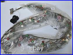 Pottery Barn Peppermint Twist Bauble String Lights GARLAND- 6 ft New in Package