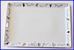 Pottery Barn Reindeer Large Rectangular Serving Platter Tray 17.5 Discontinued