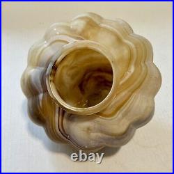 Pottery Barn SWIRLED GLASS PUMPKIN LUMINARY-AMBER COLORS 8.5 WIDE-HALLOWEEN Pottery Barn SWIRLED GLASS PUMPKIN LUMINARY-AMBER COLORS 8.5 WIDE-HALLOWEEN