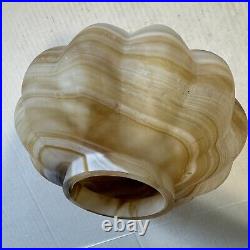 Pottery Barn SWIRLED GLASS PUMPKIN LUMINARY-AMBER COLORS 8.5 WIDE-HALLOWEEN Pottery Barn SWIRLED GLASS PUMPKIN LUMINARY-AMBER COLORS 8.5 WIDE-HALLOWEEN