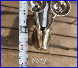 Pottery Barn Silver Plated 10 Pt Reindeer Candelabra Candle Holder 20 Tall Set