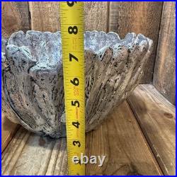 Pottery Barn Skeleton Bones Candy Bowl Silver Aluminum Large 14.5 Halloween