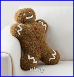 Pottery Barn Spice Gingerbread Pillows Set Christmas Plush Excellent Condition