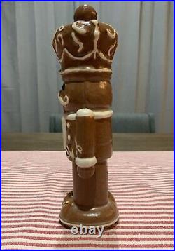 Pottery Barn Stoneware Gingerbread Nutcracker NIB