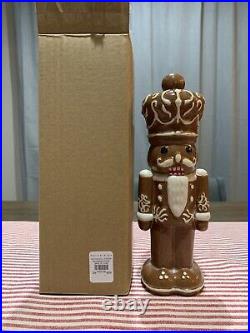 Pottery Barn Stoneware Gingerbread Nutcracker NIB