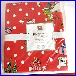 Pottery Barn Teen The Grinch Organic Cotton Percale Festive Queen Sheet Set