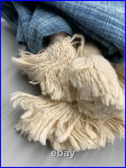 Pottery Barn The Emily & Meritt Denim Tassel Tree Skirt Blue #H406J