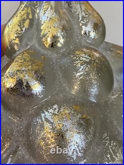 Pottery Barn Vintage Lighted Mercury Glass 7 Christmas Tree Gold Silver Table