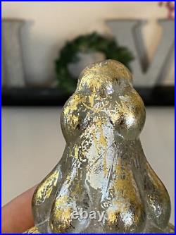 Pottery Barn Vintage Lighted Mercury Glass 7 Christmas Tree Gold Silver Table
