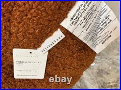 Pottery barn Peek A Boo Cat Pillow-NWT