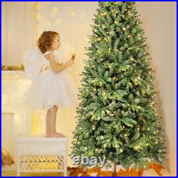 Pre Lit Artificial Pencil Christmas Pine Tree 4-9ft with Lights for Decoration