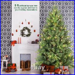 Pre Lit Artificial Pencil Christmas Pine Tree 4-9ft with Lights for Decoration