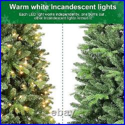 Pre Lit Artificial Pencil Christmas Pine Tree 4-9ft with Lights for Decoration