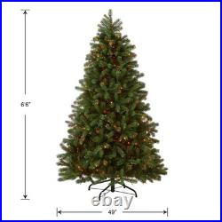 Pre-Lit'Feel Real' Artificial Full Downswept Christmas Tree Green Douglas Fi