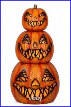 Pre Lit Flickering Jack-o-Lanterns, set Of 3