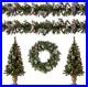 Pre_Lit_Holiday_Christmas_5_Piece_Set_Wreath_Set_of_2_Entrance_Trees_and_Garl_01_xtw