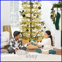 Pre-Lit Sparse Christmas Tree 6ft Artificial Pine Holiday Décor with LED Lights Pre-Lit Sparse Christmas Tree 6ft Artificial Pine Holiday Décor with LED Lights