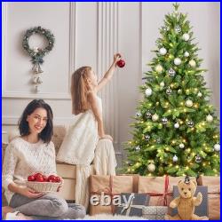 Pre-lit Artificial Christmas Tree LED Lights Hinged Xmas Tree Green Multi-size Pre-lit Artificial Christmas Tree LED Lights Hinged Xmas Tree Green Multi-size