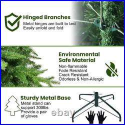 Pre-lit Artificial Christmas Tree LED Lights Hinged Xmas Tree Green Multi-size Pre-lit Artificial Christmas Tree LED Lights Hinged Xmas Tree Green Multi-size