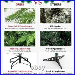 Pre-lit Artificial Christmas Tree LED Lights Hinged Xmas Tree Green Multi-size Pre-lit Artificial Christmas Tree LED Lights Hinged Xmas Tree Green Multi-size