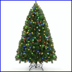 Prelit Artificial Christmas Tree +Lights 6ft/7.5ft Snow Flocked Holiday Xmas