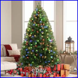 Prelit Artificial Christmas Tree +Lights 6ft/7.5ft Snow Flocked Holiday Xmas