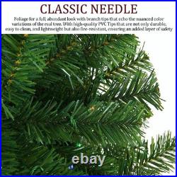 Prelit Artificial Christmas Tree +Lights 6ft/7.5ft Snow Flocked Holiday Xmas