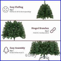 Prelit Artificial Christmas Tree +Lights 6ft/7.5ft Snow Flocked Holiday Xmas