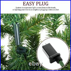 Prelit Artificial Christmas Tree +Lights 6ft/7.5ft Snow Flocked Holiday Xmas