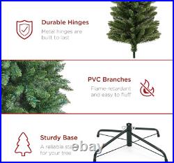 Prelit Pencil Christmas Tree, 7.5Ft Premium Artificial Tree, Realistic Lighted S Prelit Pencil Christmas Tree, 7.5Ft Premium Artificial Tree, Realistic Lighted S
