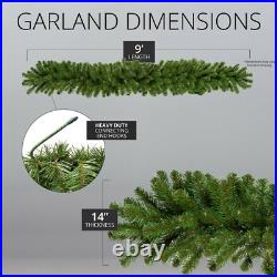 Prelit/Unlit Sequoia Fir Commercial Grade LED Christmas Garland Decoration 9
