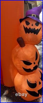 Presence Inflatables 11 FT Tall Halloween Inflatables Archway Angry Pumpkins LED