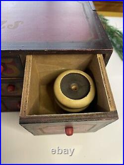 Primitives by Kathy ANNIE SCHICKEL ADVENT CALENDAR With FEATHER TREE 24 Wood Box