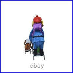 ProductWorks 34IN RUDOLPH 3D PRE LIT LED YARD ART STANDING YUKON AND DOG, Blue