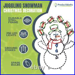 ProductWorks 60 Pro-Line LED Animation Juggling Snowman Christmas Yard Decor ProductWorks 60 Pro-Line LED Animation Juggling Snowman Christmas Yard Decor