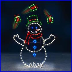 ProductWorks 60 Pro-Line LED Animation Juggling Snowman Christmas Yard Decor ProductWorks 60 Pro-Line LED Animation Juggling Snowman Christmas Yard Decor