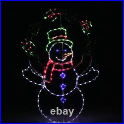 ProductWorks 60 Pro-Line LED Animation Juggling Snowman Christmas Yard Decor ProductWorks 60 Pro-Line LED Animation Juggling Snowman Christmas Yard Decor