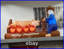 Puerto Rico 6ft Lechon Navidad Christmas Inflatable LED Lights New