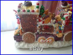 Puleo FIBER OPTIC LIGHTED ANIMATE XMAS GINGERBREAD CANDY SNOWMAN SANTA TRAIN 20