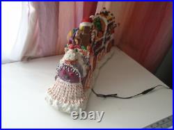 Puleo FIBER OPTIC LIGHTED ANIMATE XMAS GINGERBREAD CANDY SNOWMAN SANTA TRAIN 20