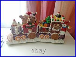 Puleo FIBER OPTIC LIGHTED ANIMATE XMAS GINGERBREAD CANDY SNOWMAN SANTA TRAIN 20